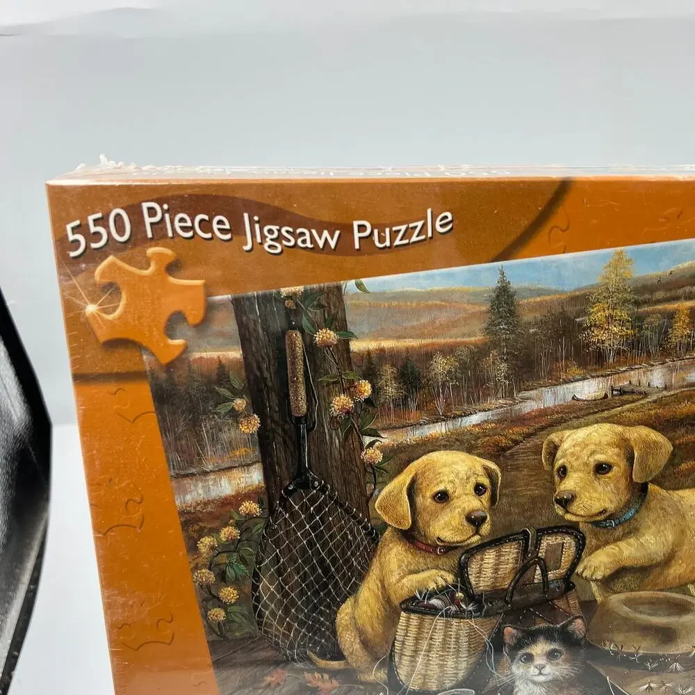 550 Piece Jigsaw Puzzle Master Pieces 60437 Fishing Fun Ruane Manning SEALED NEW